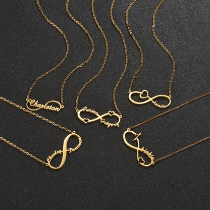 Infinity Name Necklace 18k Gold Plated