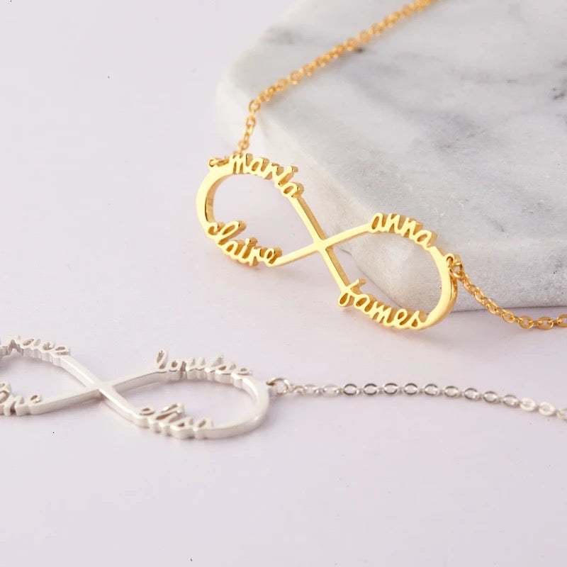 Infinity Name Necklace 18k Gold Plated