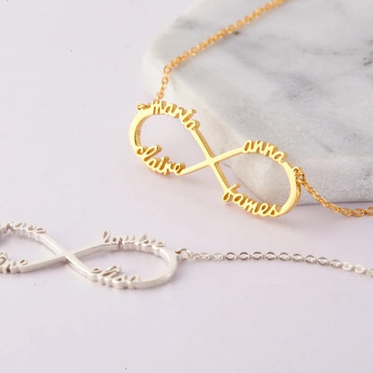 Infinity Name Necklace 18k Gold Plated