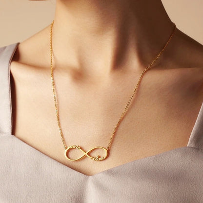 Infinity Name Necklace 18k Gold Plated