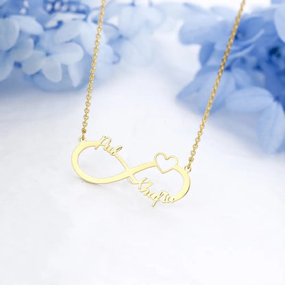 Infinity Name Necklace 18k Gold Plated