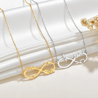 Infinity Name Necklace 18k Gold Plated