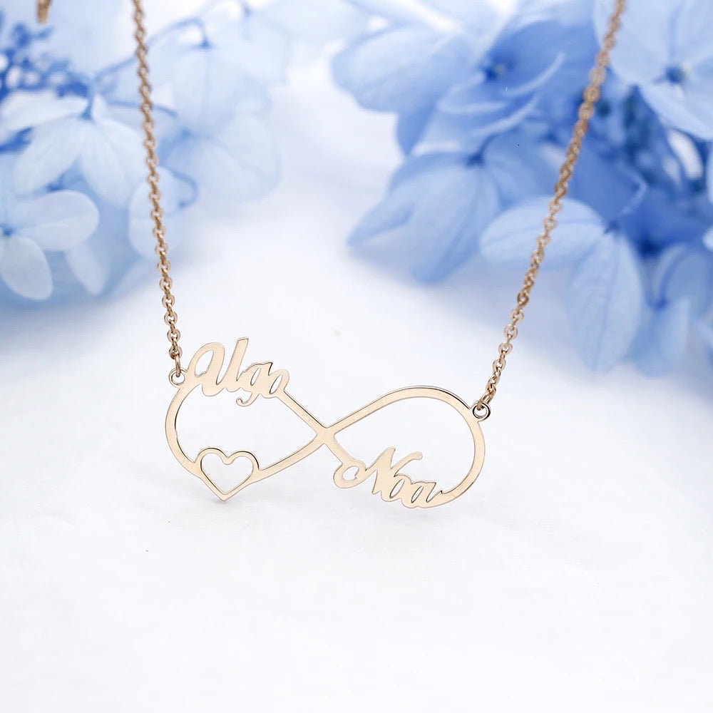 Infinity Name Necklace 18k Gold Plated