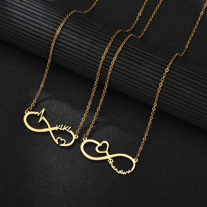 Infinity Name Necklace 18k Gold Plated