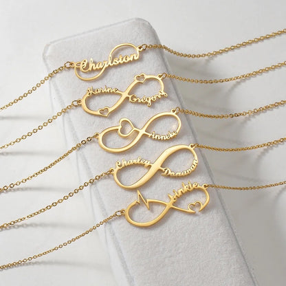 Infinity Name Necklace 18k Gold Plated