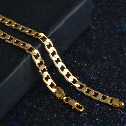 18K Gold Plated 925 Silver  8MM Chain