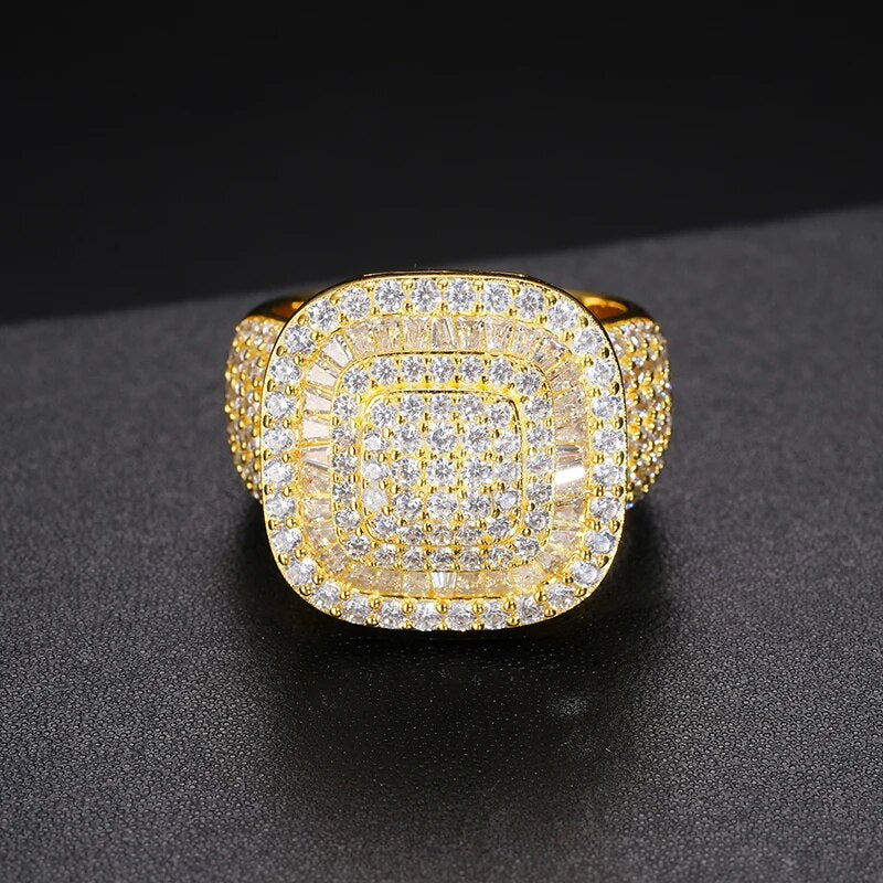 Luxury 925 Silver Moissanite Men Ring